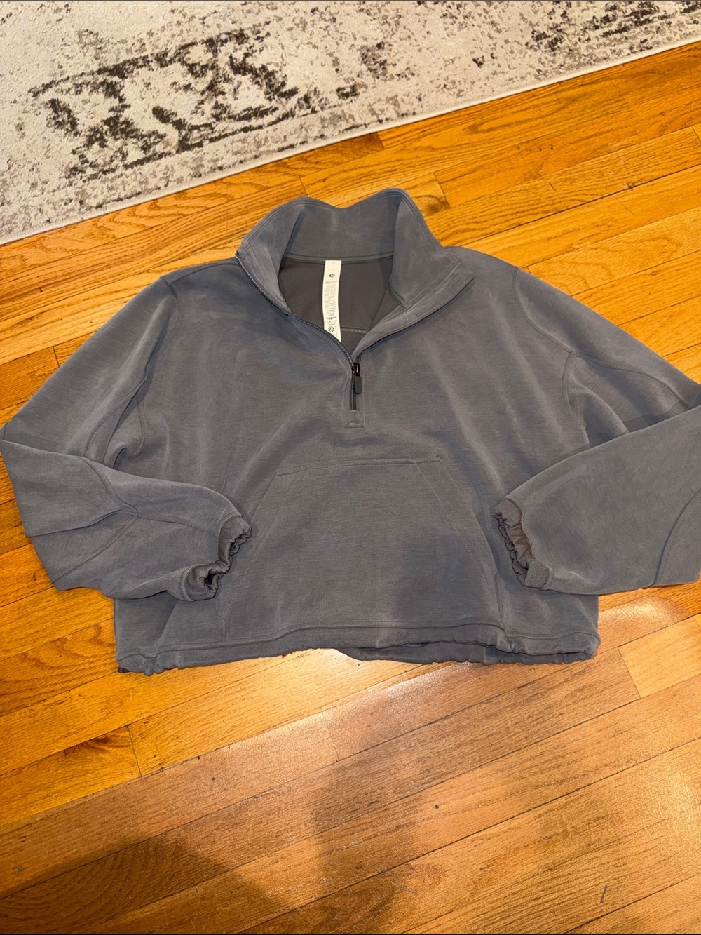 lululemon athletica Women's Cropped Half-Zip Pullover - Charcoal Gray